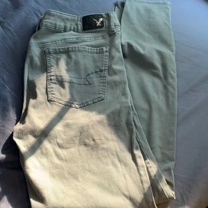 Size 12 long sea foam American eagle skinny pants